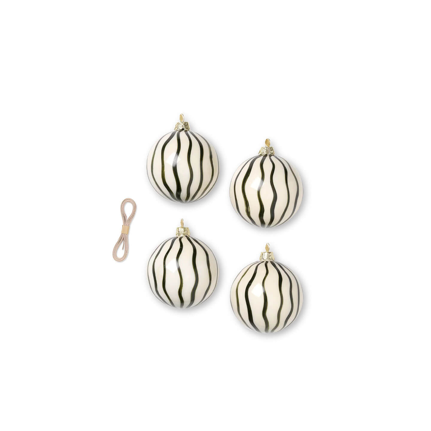 ferm LIVING Weihnachtskugel 4er-Set Grün – Bild 2