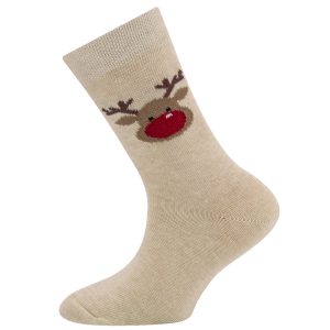 Socken Rentier (beige mel.)