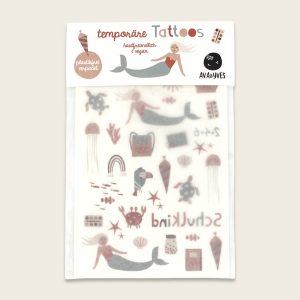 Kindertattoos Schulkind mit Glitzereffekt „Under The Sea“