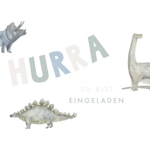 Einladungskarten Dinosaurs, 10er Set