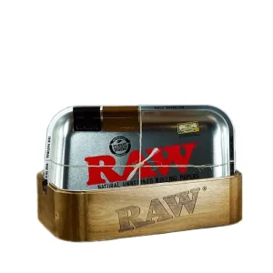RAW Wooden Cache Box mit RAW Metallic Tray