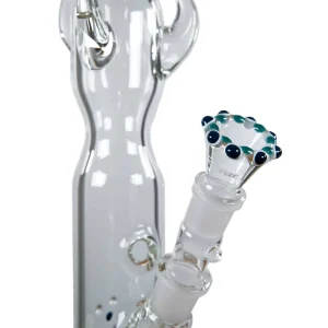 Zenit Glasbong 5 mm Reptil – Aqua & Blau auf Weiß