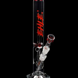 EHLE. Glasbong Red Series #3 mit rotem Rand mit Eisdornen 500ml